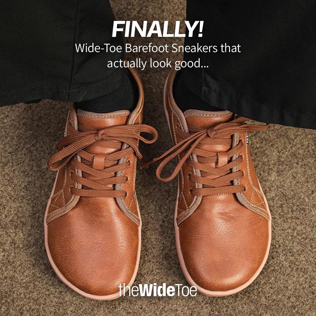 The Wide Toe BareFlex™ Leather Sneaker