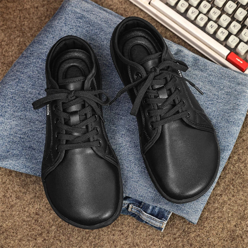 The Wide Toe BareFlex™ Leather Sneaker